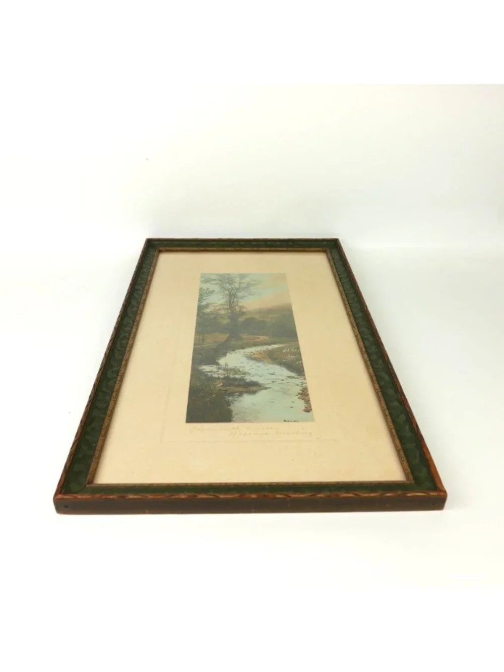 Wallace Nutting Hand Colored Photograph Print Plymouth Curves Antique 1913 Frame